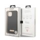 8. Etui Guess Peony Logo Plate MagSafe na iPhone 13 - czarne