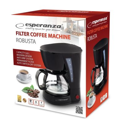 9. Ekspres przelewowy Esperanza Robusta EKC006 (650W; kolor czarny)