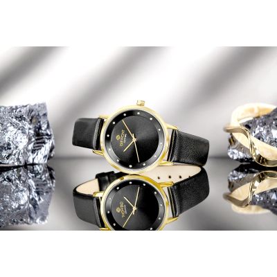 7. Zegarek Damski Giewont Sapphire Złoto Czarny GW4130-A4