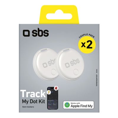 2. Lokalizator SBS Track My Circle kompatybilny z Apple Find My zestaw 2szt. - biały