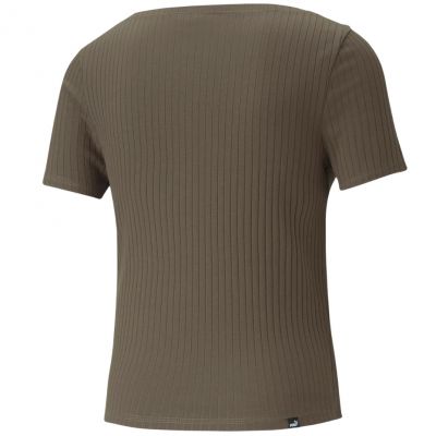 2. Koszulka Puma Her Ribbed Slim Tee Grape Leaf W 531917 44