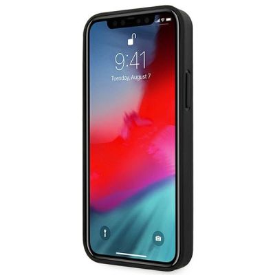 5. Etui Ferrari Off Track Leather Nylon Stripe na iPhone 12 Pro Max - czarne