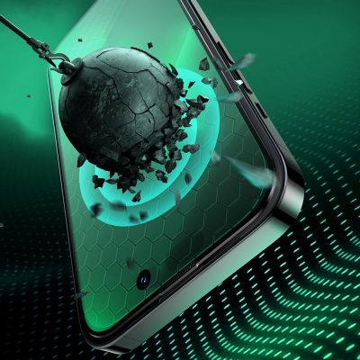 8. Joyroom Knight zielone szkło do iPhone 14 Pro Max z filtrem Anti Blue Light na cały ekran (JR-G04)