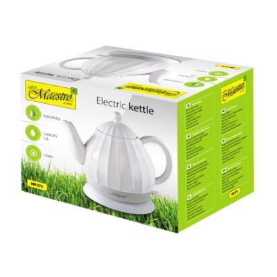 4. Czajnik elektryczny ceramiczny 1,2L 1200W MR-070 MAESTRO
