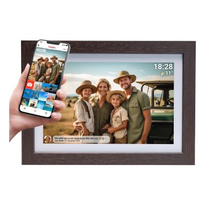 2. Denver PFF-1042DWMK2 cyfrowa ramka na zdjęcia Drewno 25,6 cm (10.1") Ekran dotykowy Wi-Fi