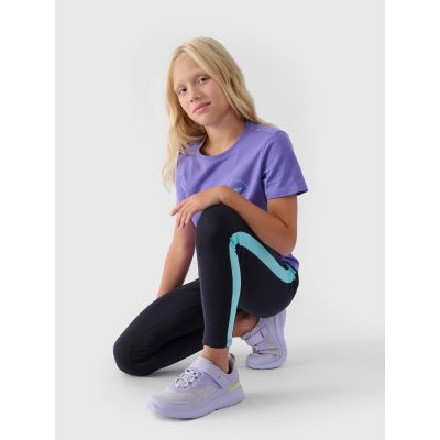 3. Legginsy dzianinowe dziewczęce 4F Junior 4FJWAW24TTIGF170-20S