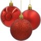 7. BOMBKA DEKORACYJNA PLASTIKOWA 12SZT 60MM CZERWONY