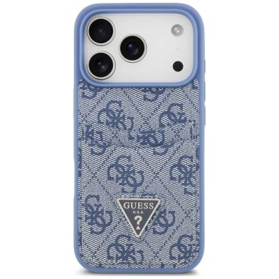3. Etui Guess 4G nauble Card Triange na iPhone 18 Pro / 17 Pro - niebieskie