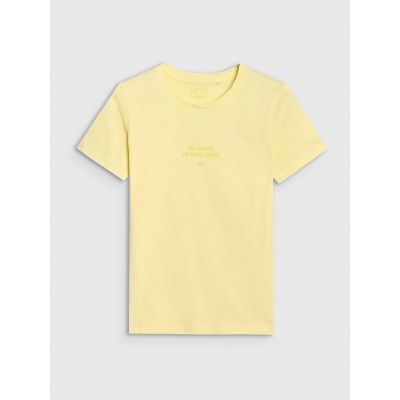 6. T-shirt regular z nadrukiem damski 4F 4FRSS25TTSHF2786-73S