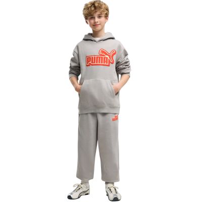 5. Bluza dla dzieci Puma ESS Logo Lab Relaxed Hoodie szara 694674 63