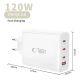 5. Ładowarka sieciowa Tech-Protect NC120W-GAN 4-Porty 120W - biała