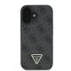 3. Etui Guess Leather Metal Logo Strass Crossbody na iPhone 16 - czarne