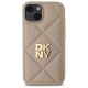3. Etui DKNY Quilted Stack Logo na iPhone 14 - beżowe