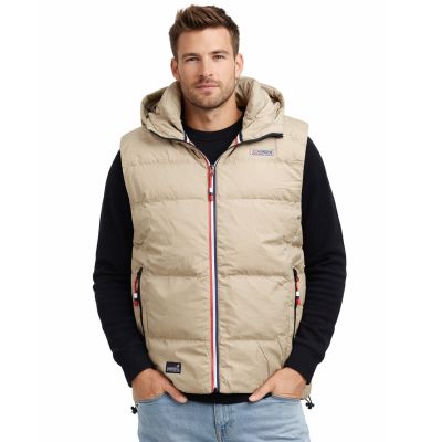 Kamizelka męska Geographical Norway VITO BEIGE DB MEN 001 (WZ6241H/GN-BEIGE)