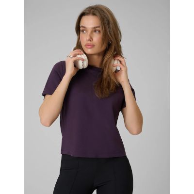 T-shirt regular gładki damski 4F 4FRAW25TTSHF3625-50S