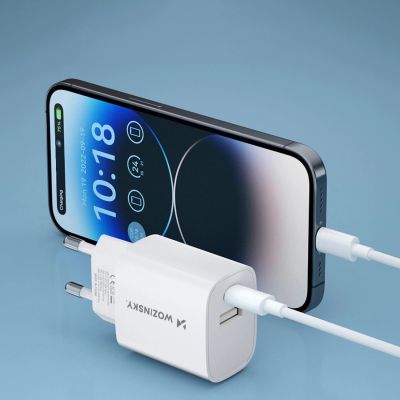 15. Ładowarka sieciowa Wozinsky WGWCW USB-A USB-C 20W - biała