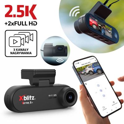 7. XBLITZ WIDEOREJESTRATOR 3-KANAŁOWY VECTOR 3CH