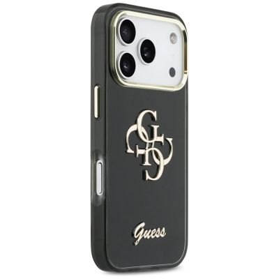 4. Etui Guess IML 4G Script Metal na iPhone 17 Pro - czarne