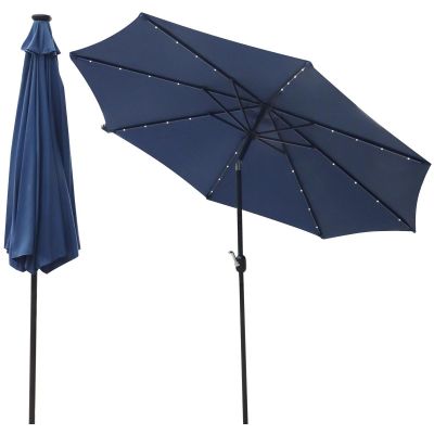 17. PARASOL OGRODOWY Z OŚWIETLENIEM LED 300CM GRANATOWY