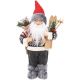 4. MIKOŁAJ ŚWIĄTECZNY DEKORACYJNY STOJĄCY DELUXE 30CM GREY