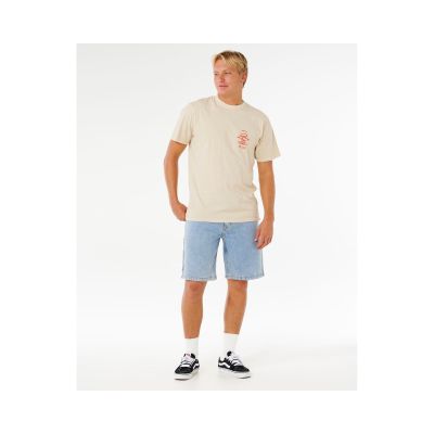 3. Koszulka męska RIP CURL Search Icon Tee beżowa