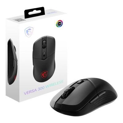 5. MSI VERSA 300 myszka Gaming Po prawej stronie RF Wireless + Bluetooth + USB Type-C Optyczny 8000 DPI