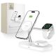 Ładowarka Tech-Protect A12 indukcyjna 3w1 MagSafe na smartfon / słuchawki / smartwatch - biała