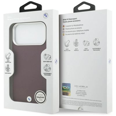 8. Etui BMW Sign Full Wrapped Metal MagSafe na iPhone 17 Pro Max - czerwone
