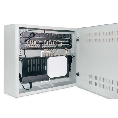 6. Niskoprofilowa szafa wisząca 4U + 2U Rack 19, szara