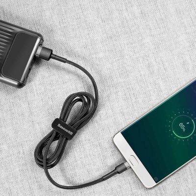 7. Kabel Baseus Cafule Cable CAMKLF-CG1 USB-A / micro USB 1.5A 2 m - czarno-szary