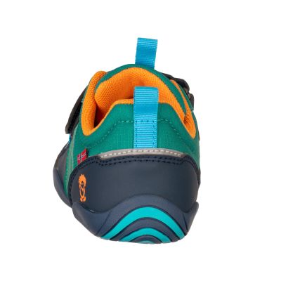 5. Buty Trollkids Skaland Barefoot Hiker zielony morski/niebieski madeirowski/zachód słońca na Saharze