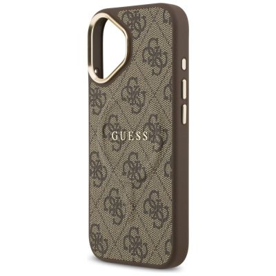6. Etui Guess 4G PU Classic Logo MagSafe na iPhone 17 - brązowe