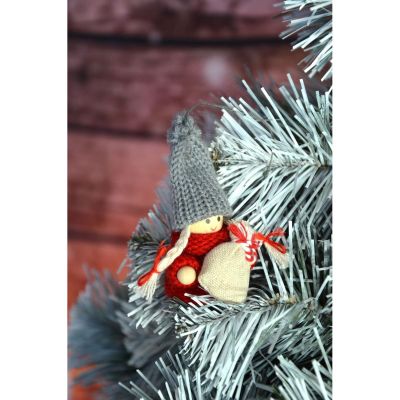 36. LALECZKA DEKORACYJNA Z WORKIEM CZERWONA GIRL 7,5CM