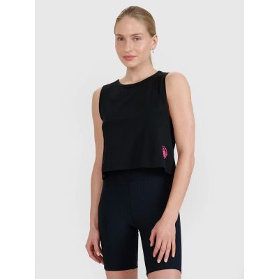 Top regular z nadrukiem damski 4F 4FWSS25TSLEF118-20S