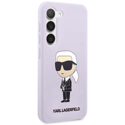 4. Etui Karl Lagerfeld Silicone Ikonik na Samsung Galaxy S23+ - purpurowe