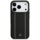 4. Etui Mercedes Leather Star Pattern Stripes MagSafe na iPhone 17 Pro - czarne