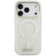 3. Etui Guess IML Shell Script Metal MagSafe na iPhone 17 Pro Max - białe