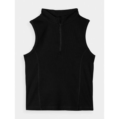 5. Top slim z prążkowanej dzianiny damski 4F 4FRAW24TSLEF182-20S