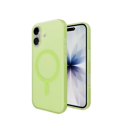 4. Etui silikonowe Puro Daylight kompatybilne z Magsafe na iPhone 17 - półprzezroczyste zielone