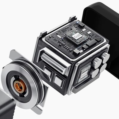8. Ładowarka sieciowa Dudao A67EU GaN 67W z wbudowanym zwijanym kablem USB-C Power Delivery Quick Charge - czarna