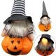 7. FIGURKA DEKORACYJNA NA DYNI 25CM LED HALLOWEEN  POMARAŃCZOWA