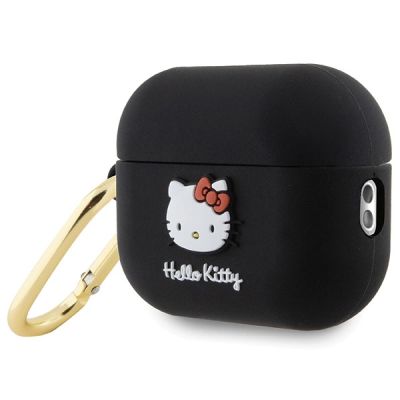 3. Etui Hello Kitty Silicone 3D Kitty Head na AirPods Pro 2 (2022/2023) - czarne
