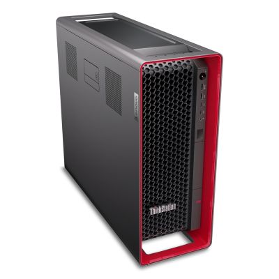6. Stacja robocza Lenovo ThinkStation z procesorem AMD Ryzen Threadripper PRO 7945WX, pamięcią 64 GB DDR5 RDIMM, dyskiem 1000 GB oraz klawiaturą z językiem angielskim, brak napędu optycznego