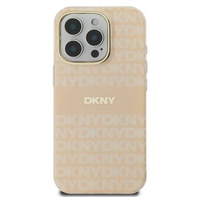 3. Etui DKNY Repeat Texture Pattern With Stripe na iPhone 16 Pro Max - różowe