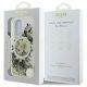 8. Etui Guess Liquid Glitter Flower MagSafe na iPhone 16 - beżowe