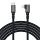 2. Kabel kątowy Wozinsky WPS3-UY41S USB-C USB4 40Gb/s 240W 1m 4K - czarny