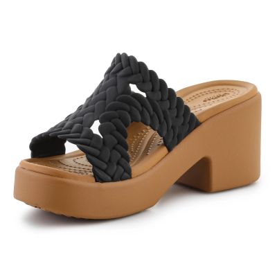 3. Klapki Crocs Brooklyn Woven Slide Heel W 209979-001