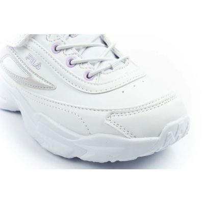 5. Fila Skye V buty sportowe dziecięce dla dziewczynki na rzep białe