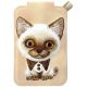 Portfel Magnetyczny Nimmy New Big-Eye Cute Pets 2.0 Cat ze stojakiem na telefon - brązowe