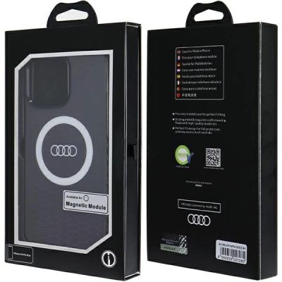 7. Etui Audi IML Big Logo MagSafe na iPhone 14 Pro Max - czarne